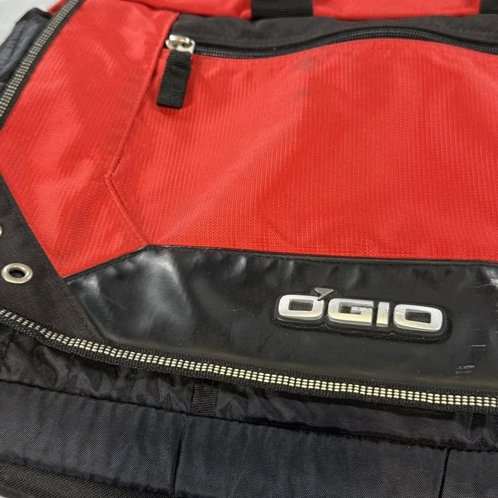 Vintage OGIO Laptop Messenger Bag Black Red Commuter Y2K Cyber Tech‎ Satchel